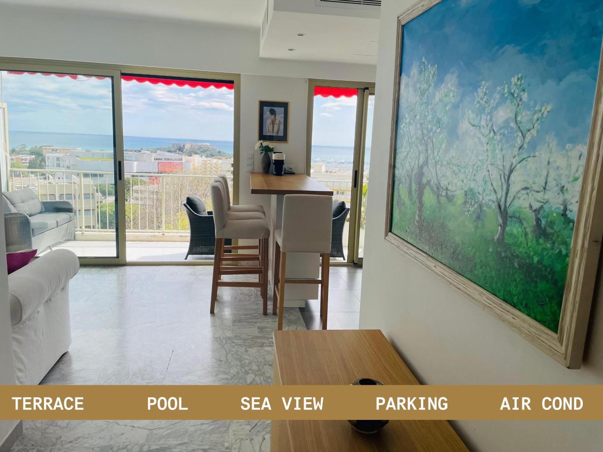 Apartment Superbe 2 Pieces Vue Mer, Piscine, Parking Antibes